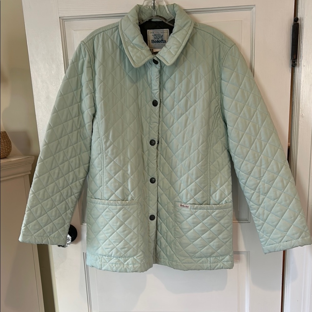 Women's Quilted Jacket - mint green coat